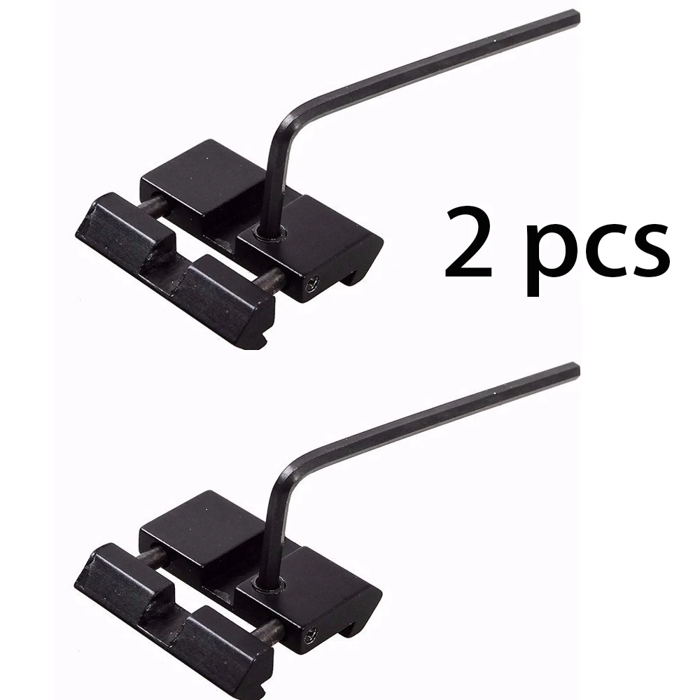 2pcs-dovetail-to-weaver-picatinny-adapter-snap-in-adapter-11mm-to-22mm