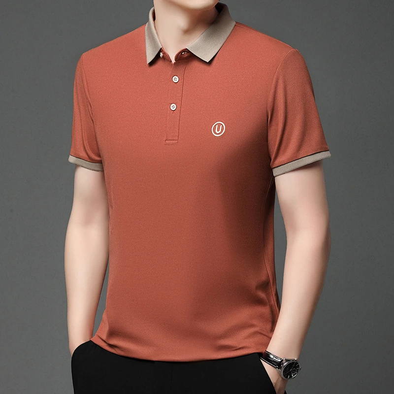2026 Herren Neues Besticktes Baumwoll-Business-Freizeit Kurzarm-POLO-Shirt Modisches Kurzarm-Oberteil Komfortabel und Atmungsaktiv – Detail 11