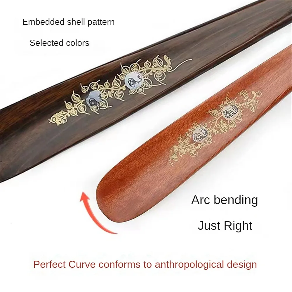 55cm Long Wooden Shoe Horns 22.5inch Shoe Horn Lifter Household Women Men Heel Spoon Helper Lifter Tools Convenience