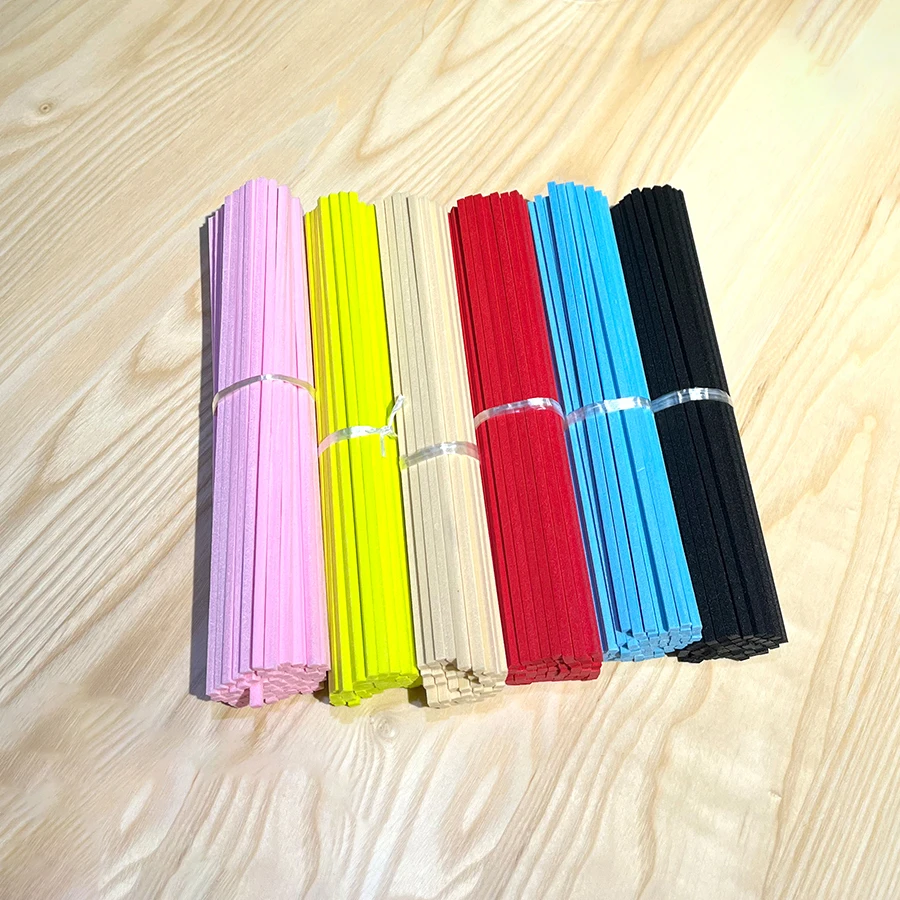 50pcs Square Shape L22cm D4mm Reed Diffuser Replacement Sticks DIY Handmade Thick Rattan Aromatherapy Diffuser Refill Sticks