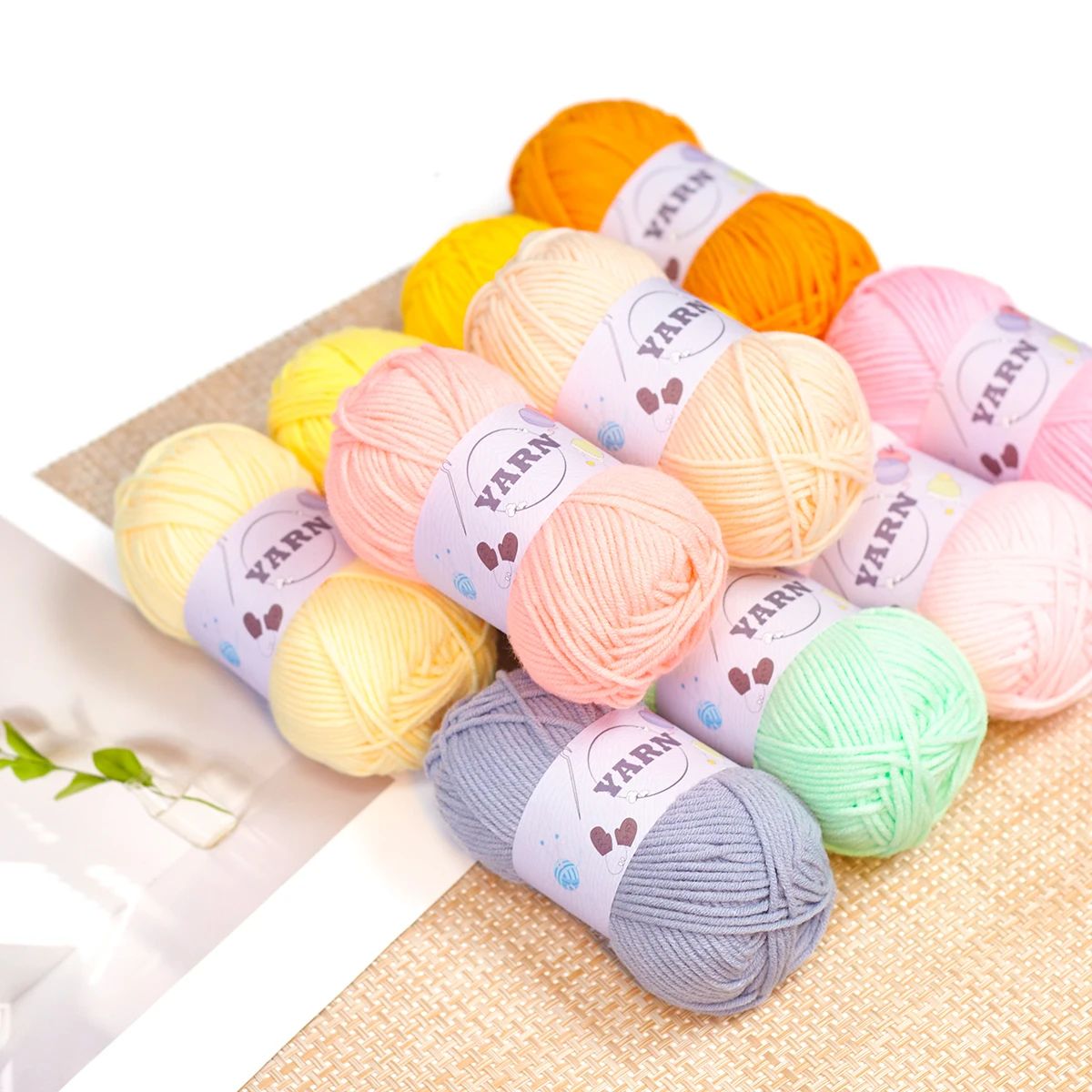 3pack 50G 5 Yarn Counts Handmade Raw Material Beginner-Friendly DIY Knitting Kit Multicolor Premium Yarn Bundle For Crochet 3
