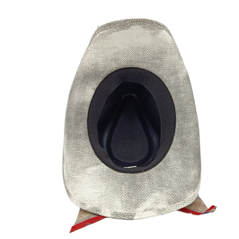 Schwarzer Cowboyhut mit silbernem Rand für Sommer, Outdoor, Reisen, Stern-Cowboyhut für Männer und Frauen, Retro-Gentleman-Dame, Sombrero Vaquero – Detail 3