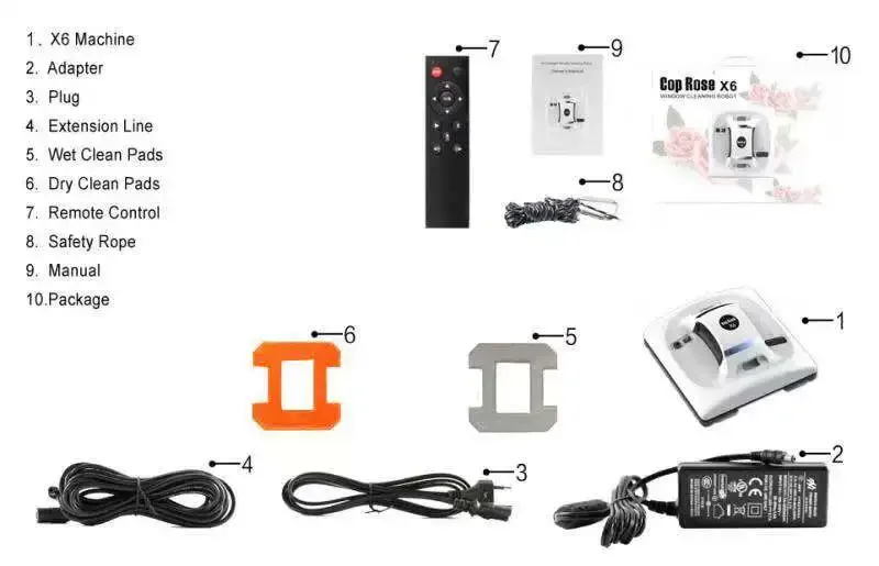 Remote control Intelligent window cleaner robot clean, glass cleaner magnetic, window electr
