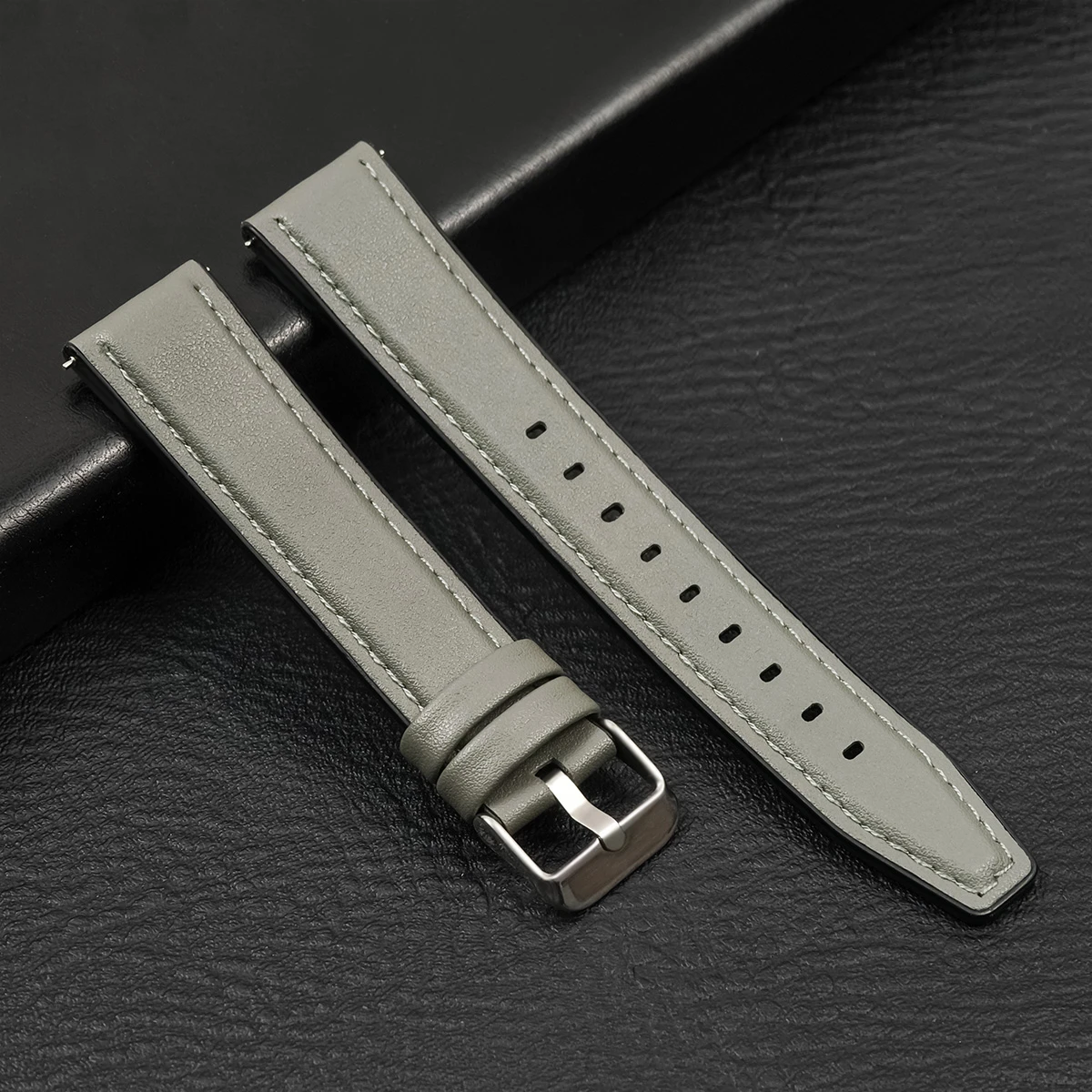 Luxury Leather Watch Strap - Premium Soft Band Replacement, 20mm/22mm