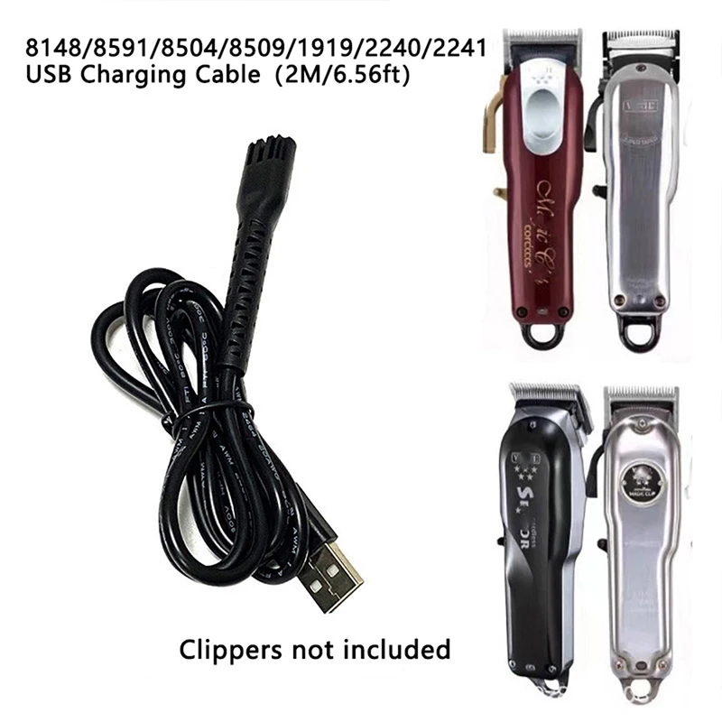 길이 1/2M USB 충전 케이블 어댑터 코드, 전기 헤어 클리퍼 전원 공급 장치, 8148 8591/8504 전기 클리퍼 액세스