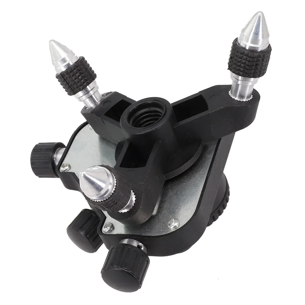 레벨 어댑터 계량기 브래킷, 블랙 & 실버 구성, 360 도 조정 베이스 거치대 레이저 레벨 삼각대, 1 개