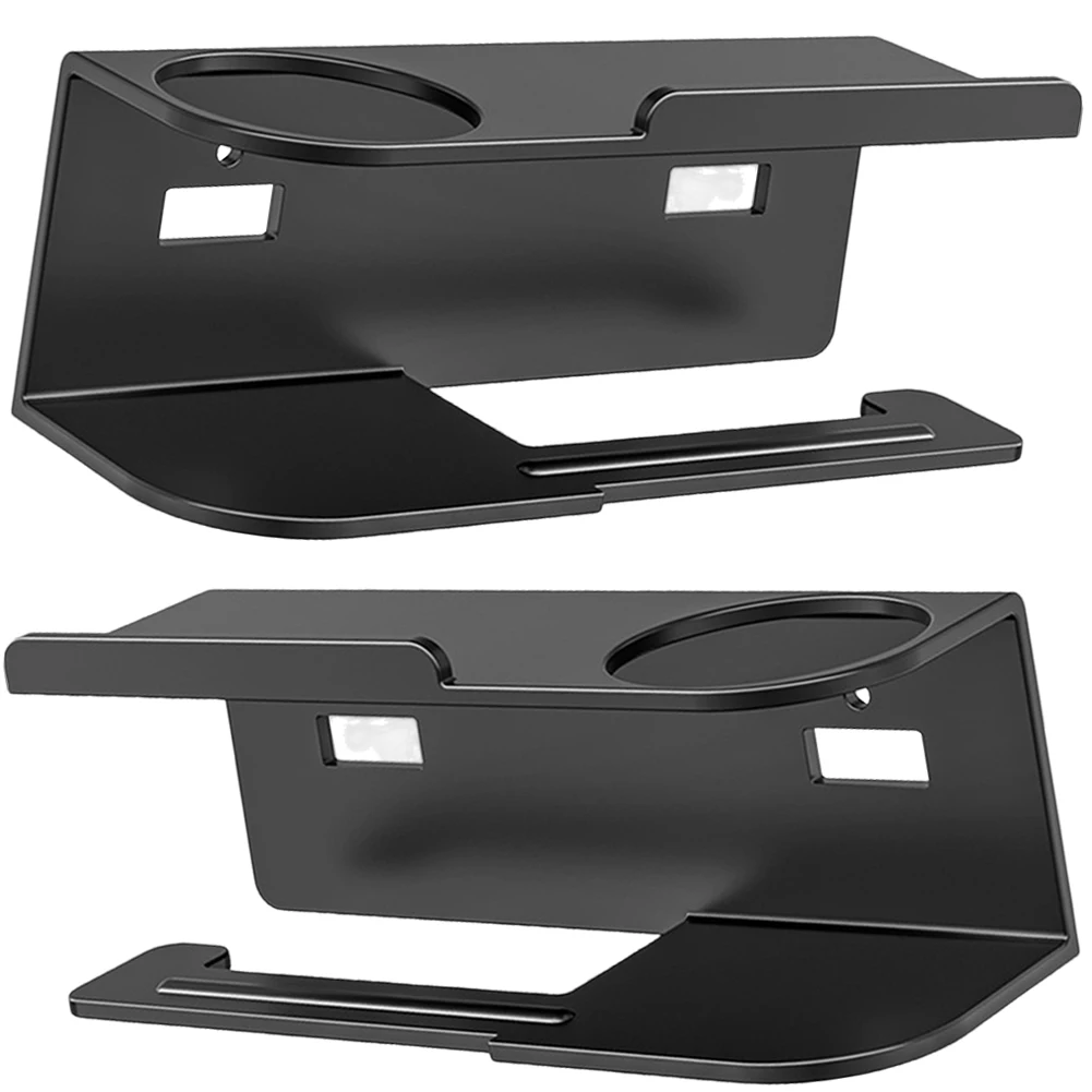 Roll Paper Dispenser Wall Mounted Paper Towel Stand Punch-Free Metal Paper Holder Rack Multifunctional for Bathroom Washroom