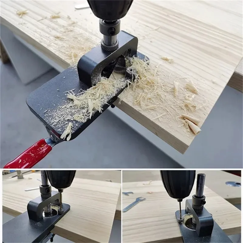 35mm Hinge Boring Jig Kit Aluminum Alloy Hole Opener Template Woodworking Hole Puncher Drilling Guide Locator for Door Cabinets