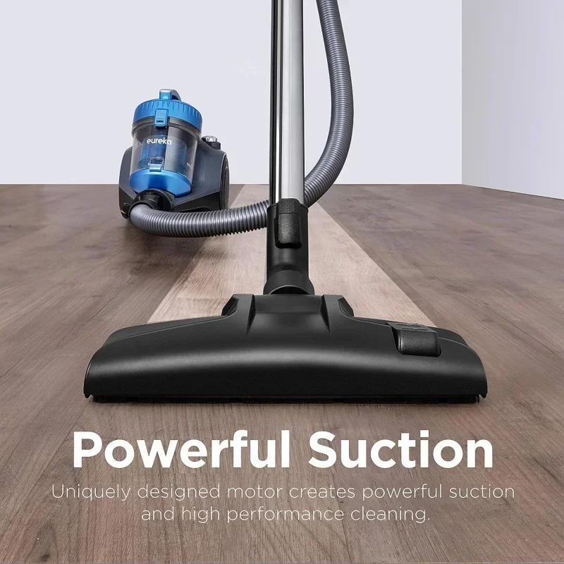 QWEureka WhirlWind Bagless Canister Vacuum Cleaner,Lightweight Vac for Carpets and Hard Floors,Blue 2