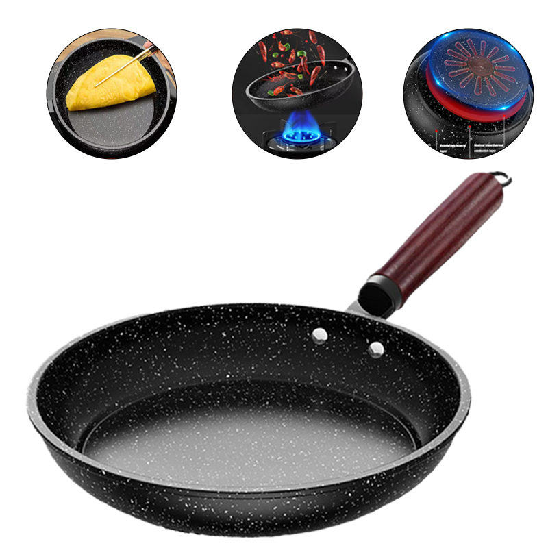 Frying Pan Wok Pan Non-Stick Pancake Pan 24/26/28cm with cover  Household Induction Gas Stove Universal Pan Cooking Steak Pan