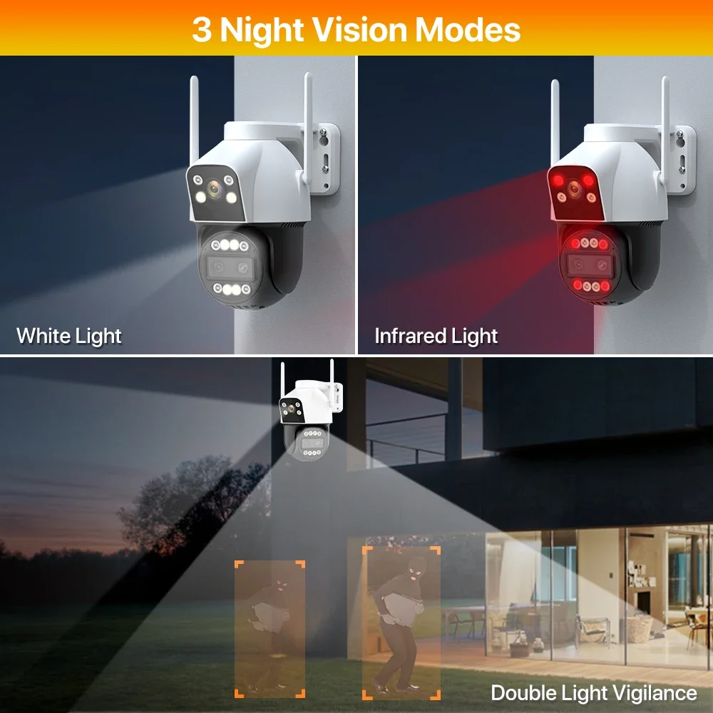 Wifi surveillance camera SIM Card 4G PTZ dome camera 4K 6MP HD 10X zoom outdoor wireless WIFI CCTV security camera two way audio P2P CamHi Pro
