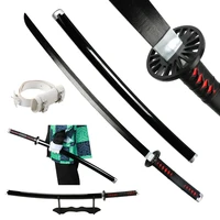 Handmade Demon Slayer Katana 104cm Anime Cosplay Weapon Samurai Sword Real Rengoku Tanjiro Variety of Styles   catana 1