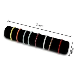 Portable Jewelry Display and Storage Pouch with Zipper (Black Velvet Bar)