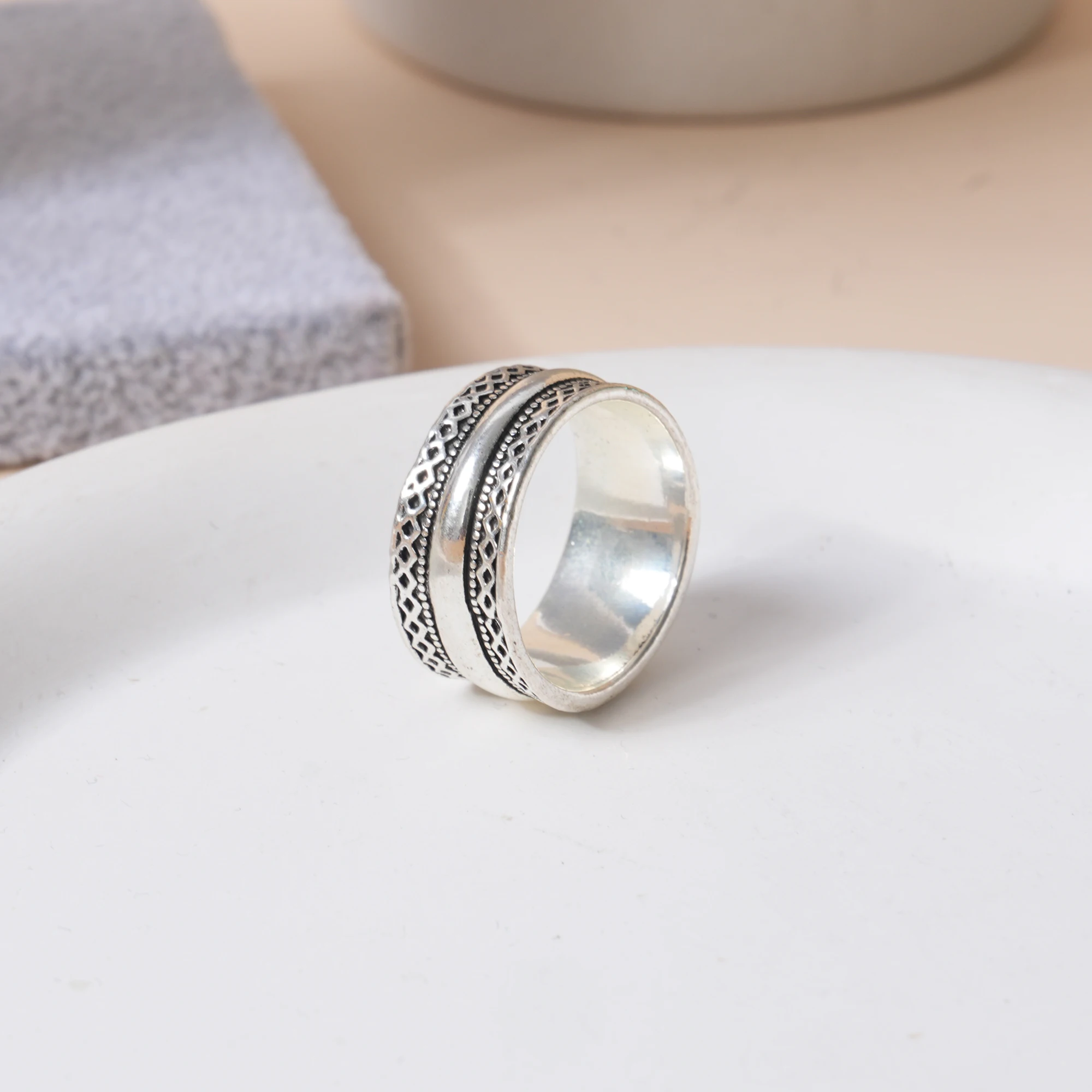 Retro Thai Silver Ripple Cross Ring Men's and Women's Trendy Fashion and Temperament Ring cross rings,fashion rings,fashion ring,finger rings