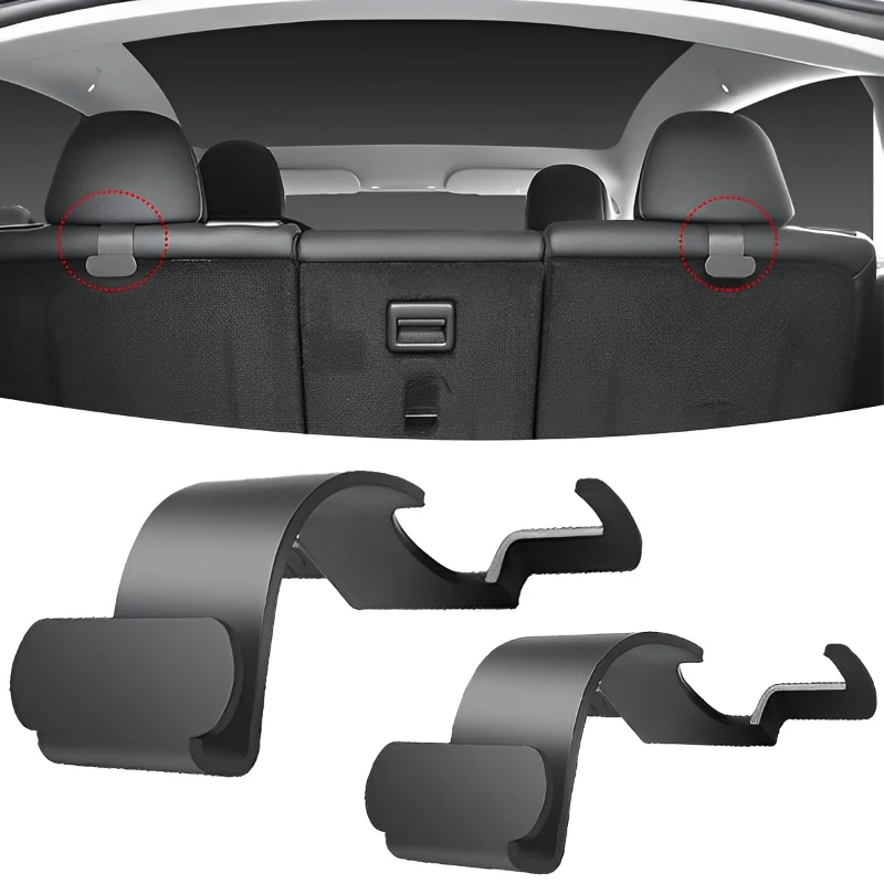 4pcs Car Trunk Hooks Rear Back Seats Hook Auto Organizers Trunk Storage