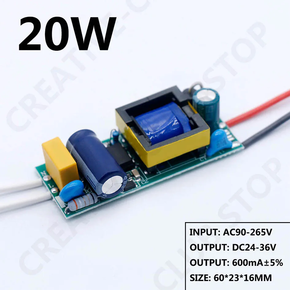LED-Treiber 10 W 20 W 30 W 40 W 50 W DC24-36V Netzteil Konstantstrom Automatische Spannungsregelung Lichttransformator für LED-Leuchten – Detail 2
