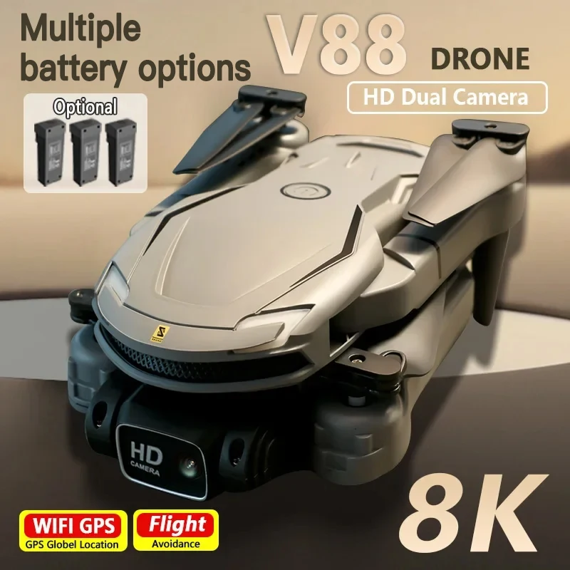 Mini drone For Xiaomi V88 Drone 4K Professional Dron HD Aerial Photography Remote Control Aircraft HD Dual Camera Quadcopter RC Toy UAV