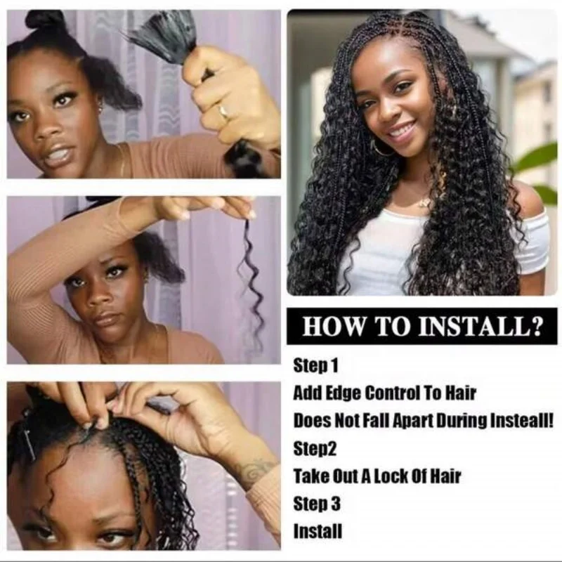 30Inch Colored Human Hair Bulk For Boho Braiding Curly Brazilian Highlight Deep Wave Human Hair Extension No Weft 2 Bundles 110g 6