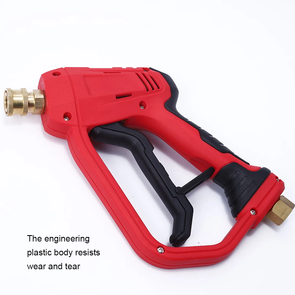 Car Wash Gun Kit High Pressure Washer Metal Water Spray Gun With Non-slip Brass Quick-release Connector Detachable Extension Rod