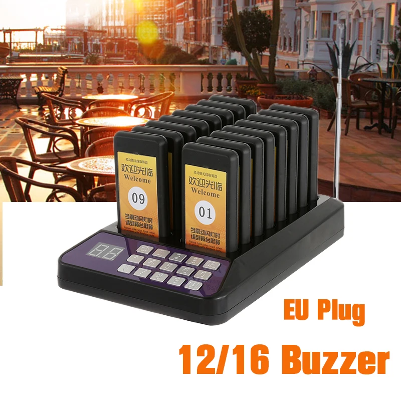 

Smar Wireless Calling System Meal Taker Restaurant Coffee Shop Dessert Shop Vibrating Tool Queuing Up Meal Caller with Receiver