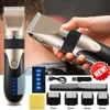 Professional Hair Clipper with Battery Power display Men's Barber Beard Trimmer Rechargeable Hair Cutting Machine Ceramic Blade 1