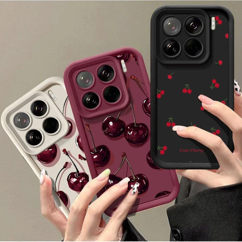 Retro Cherry Fruit Print Phone Case Cover