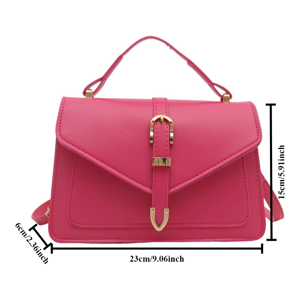 Minimalist Women's Crossbody Bag With Top Handle And Flap Design_voghion.com