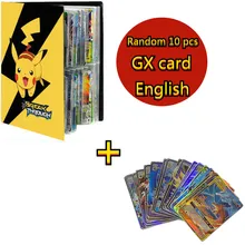 

240 Pieces Small Card Book Pokemon Random 20 Pieces GX English Card Pikachu Game Battle Card Collection Book Top Loading List Ki