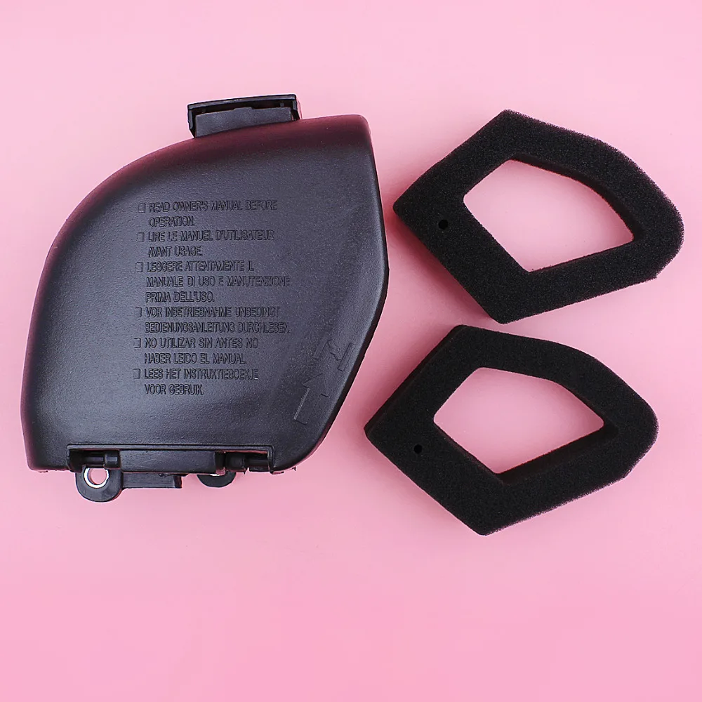 혼다 GX35 GX35NT HHT35S 용 에어 필터 커버 어셈블리, 잔디 깎는 기계 엔진 부품, 에어 필터 요소 정원 도구 부품 2 개 포함 