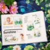200cm/Roll Summer Lotus Pond PET Tape Cute Literary INS Style Journal Handbook Tapes Creative DIY Scrapbook Collage Stationery 5