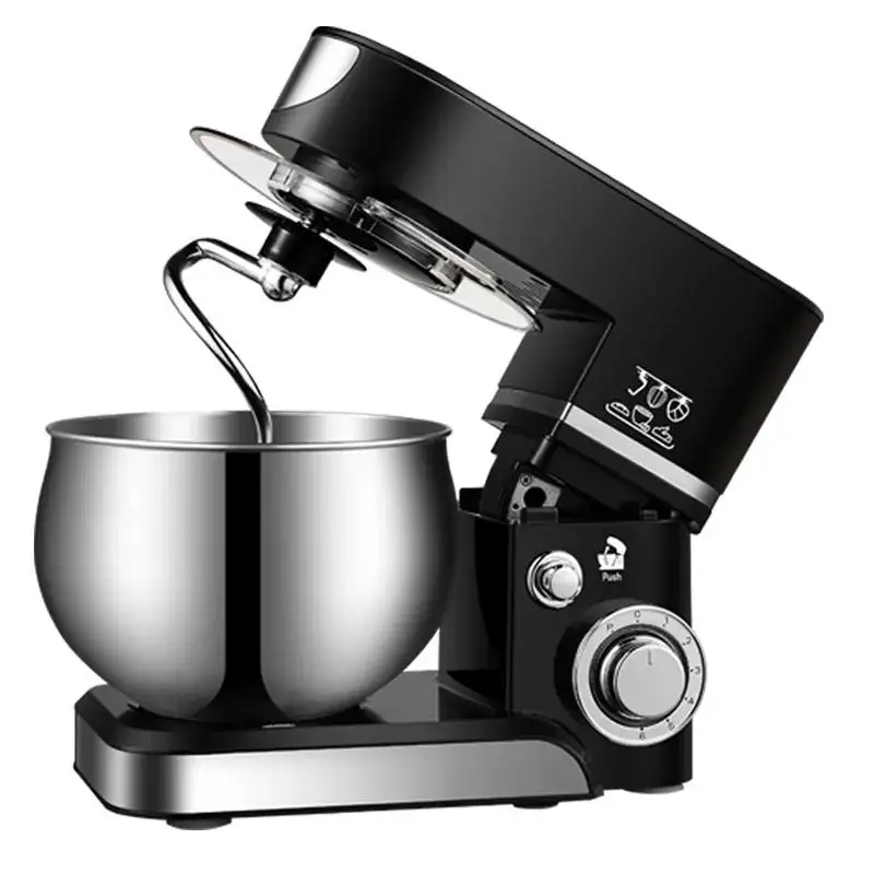 

1200W High Power Stand Mixer Stainless Steel Bowl 6-speed Kitchen Food Blender Cream Egg Whisk Cake Dough Kneader Bread Maker 5L