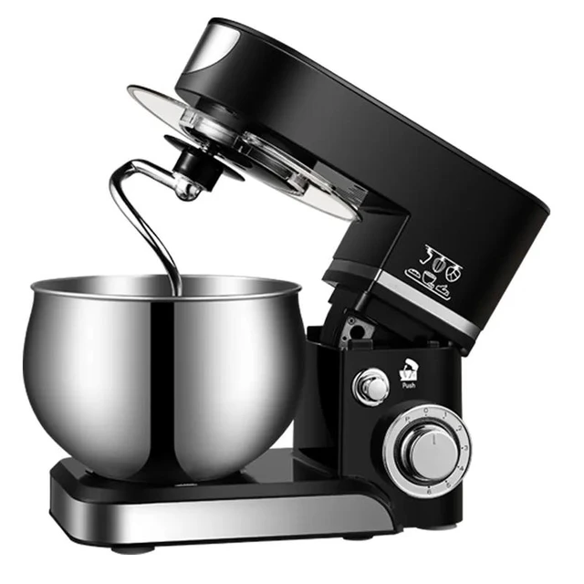 Stock clearance-Stainless Steel Bowl 6-speed Kitchen Food Stand Mixer Cream  Egg Whisk Blender Cake Dough Bread Maker Machine