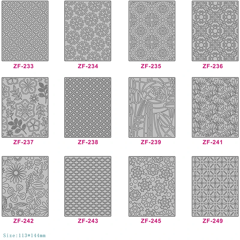 

Новые горячие продажи металлические формы для фоновой рамки, такие как снежинки, рыбные чешуи и алмазные узоры, используются для Scapbo