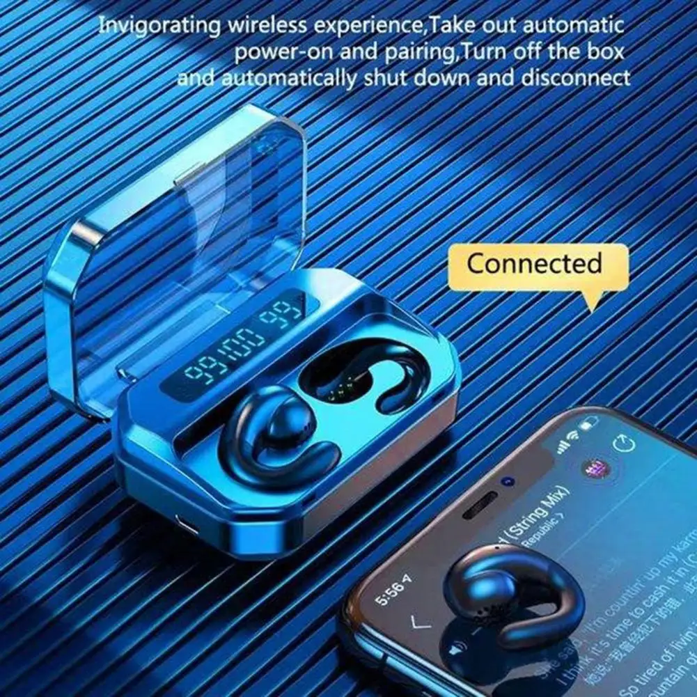 

A99 Handsfree Ear Clip Painless Wear 2200mAh Stable Transmission Wireless Headphones Wireless Headphones Game Playing