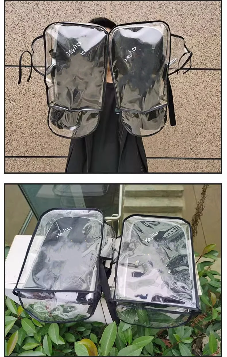 Waterproof Handlebar Mittens Motorcycle Large Rain Cover Transparent Windproof Handlebar Mittens Winter Riding Handle Cover 2pcs 4