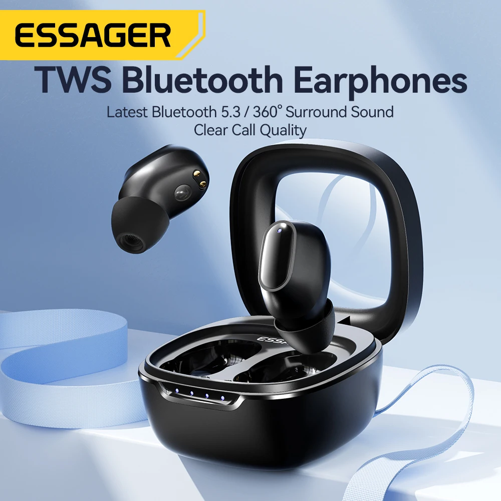 Essager TWS Bluetooth5.3 Earphone Noise Cancelling Earbuds True Wireless Stereo Sports Headset  In-Ear Handsfree With Microphone
