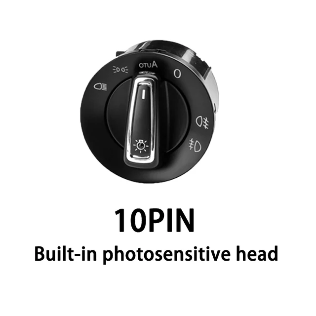 Automatic Headlight Switch 10PIN 13PIN Fog Light For Volkswagen Golf