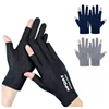 1 Pair Outdoor Sport Summer Gloves Men Ice Silk Sun Proction Driving Fishing Cycling Gloves Touch Screen Motorcycle Racing Glove 1
