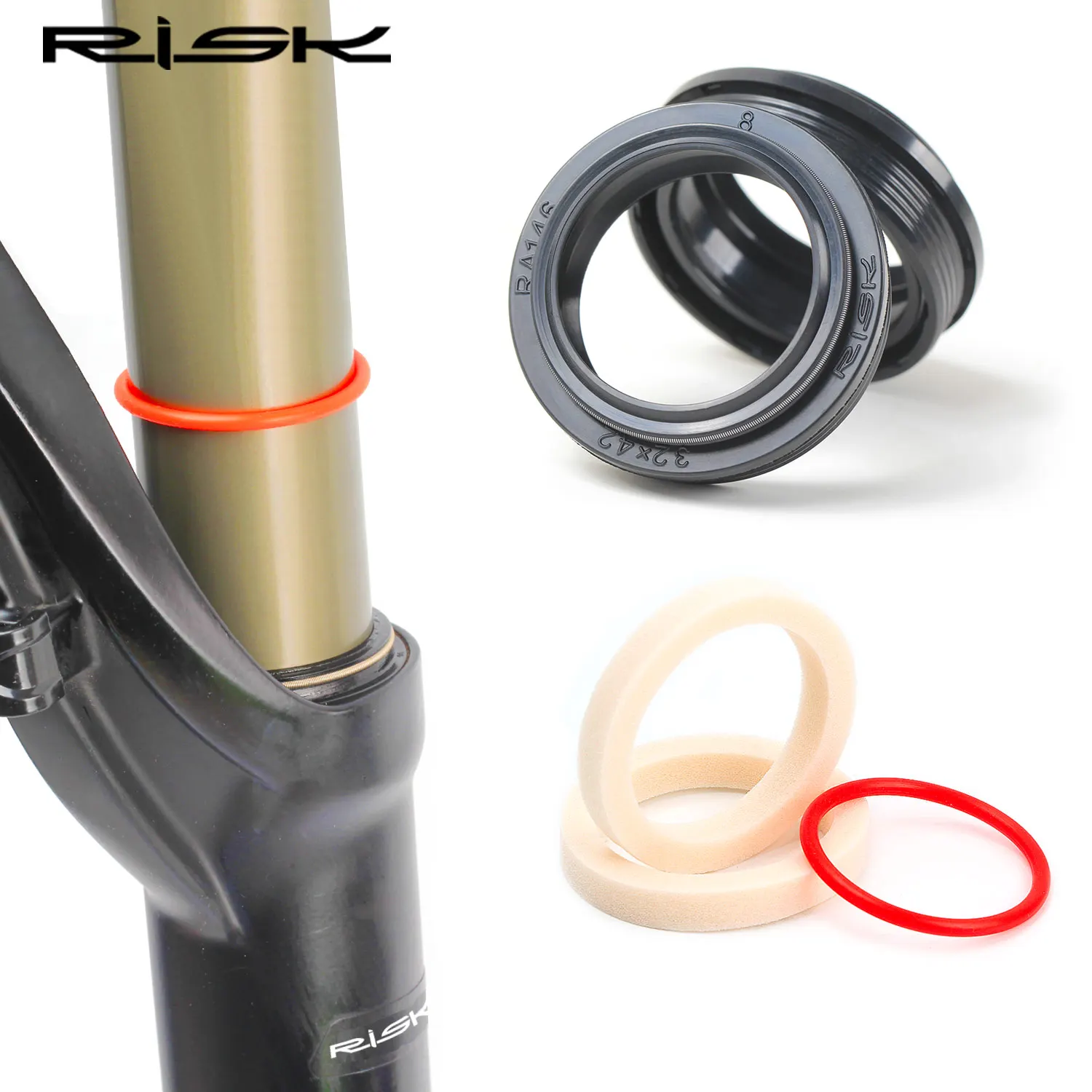 

RISK Bike Suspension Fork Dust Seal Oil Seal 32/34/35/ 36mm mountain bike fork inner tube dust jacket For Fork Repair Kits Parts
