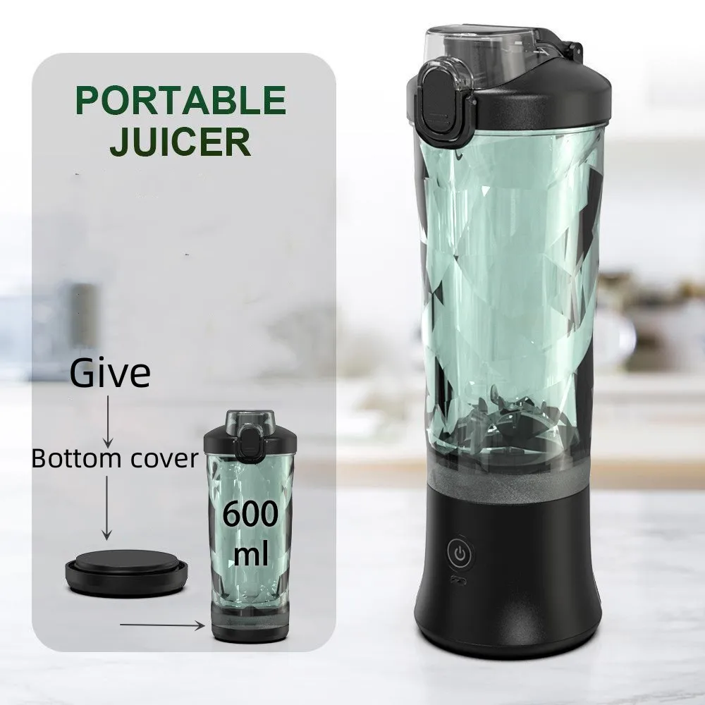 Portable Blender 600ML Electric Juicer Fruit Mixers 4000mAh USB  Rechargeable Smoothie Mini Blender Personal Juicer Colorful Cup - AliExpress