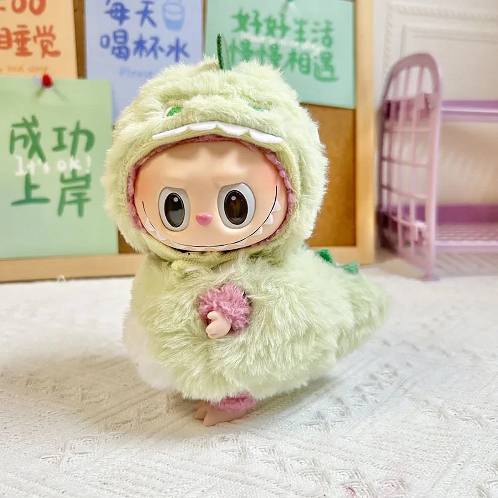 Vêtements Pour Poupée Labubu 17 Cm - Costume Dinosaure Kawaii En Tissu Doux, Pour Collectionneurs Et Présentation