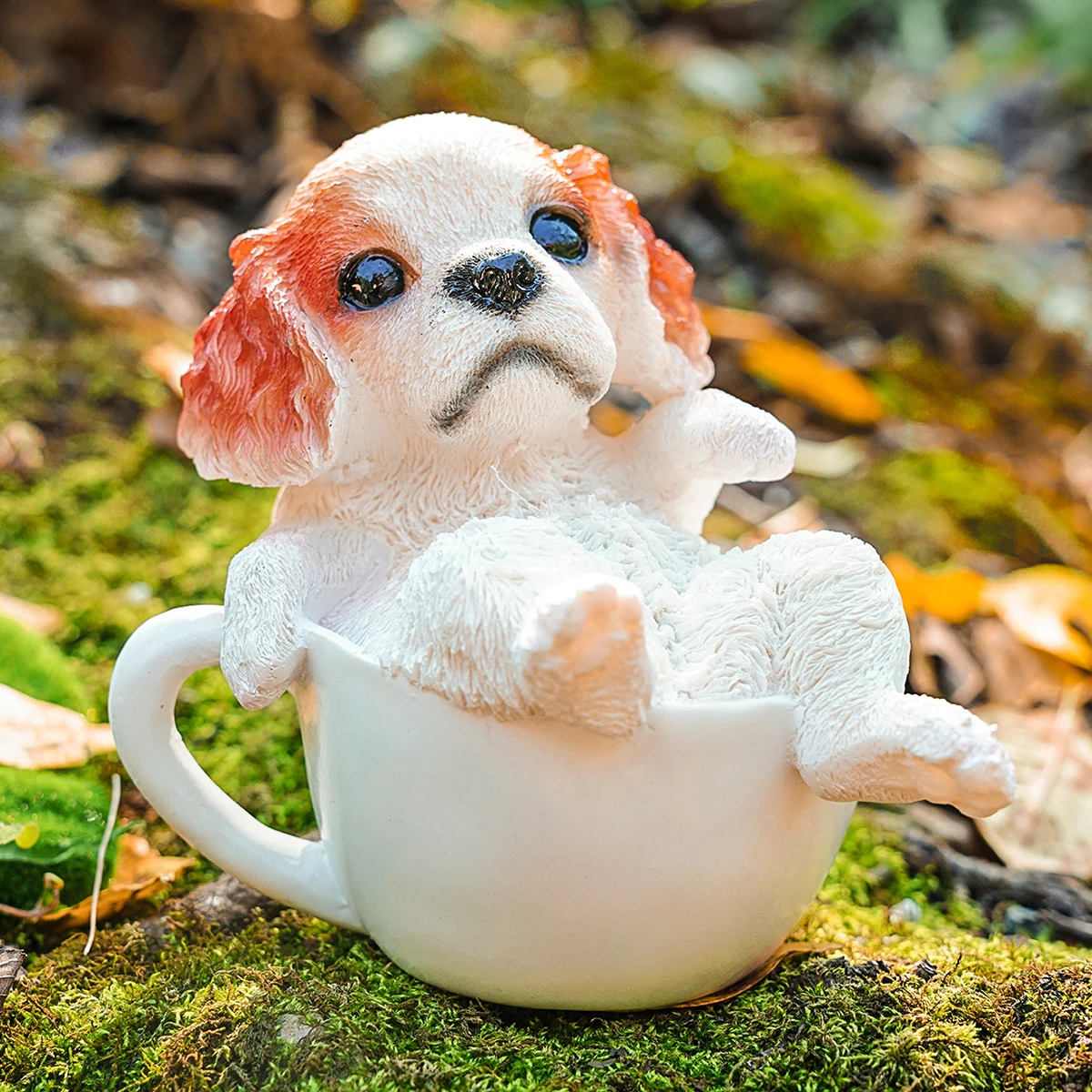 1PC, a modern household resin material dog cup decorative item, for home living room, dining room and study decoration
