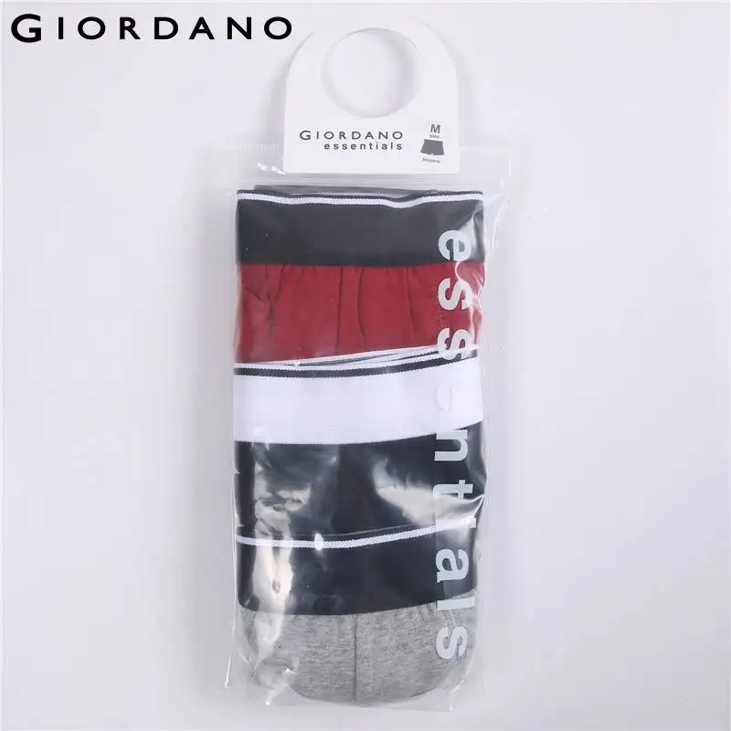 Giordano Men Underwear 3-pack Cotton Boxer Brand Mens Underwear