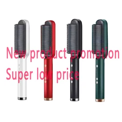Professional Hair Straightener Curler Brush Ceramic Electric Straighten Beard Brush Fast Heating Curler Straightener Comb Styler