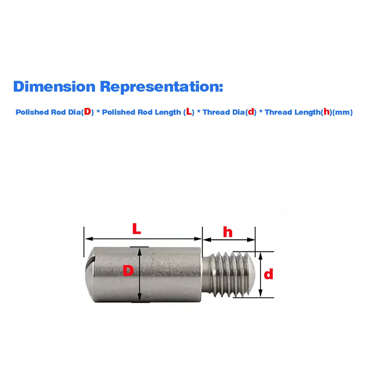 

304 SS Slotted Dome External Thread Cylindrical Pin Locating Pin Shaft M2-M10