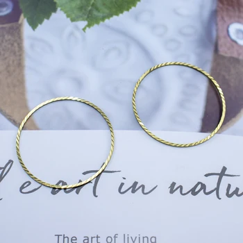 Diagona 원형 고리 황동 귀걸이 참, 라운드 후프 커넥터, 드림 캐처 링크 링, 쥬얼리 제작, DIY 귀걸이 파인딩, 10 개