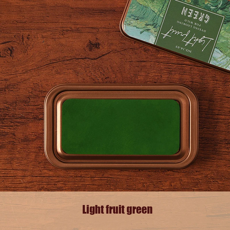 Exquisite Retro Iron Box Solid Color Neutral Inkpad