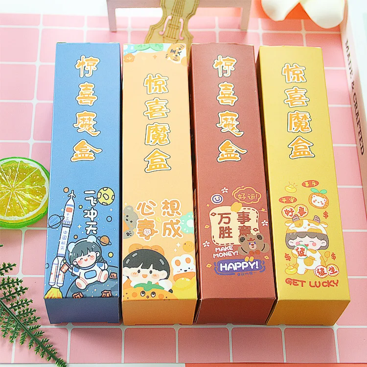 

Cute Decompression Pen Blind Box Creative Cartoon Surprise Magic Box School Season Gift Student Stationery Gel Pen Wholesale