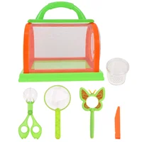 1 Set Bug Bungalow Insect Catching Kit Bug Toys Insect Cage With Carrying Handle Portable Bug House Dragonfly Cage Outdoor 1