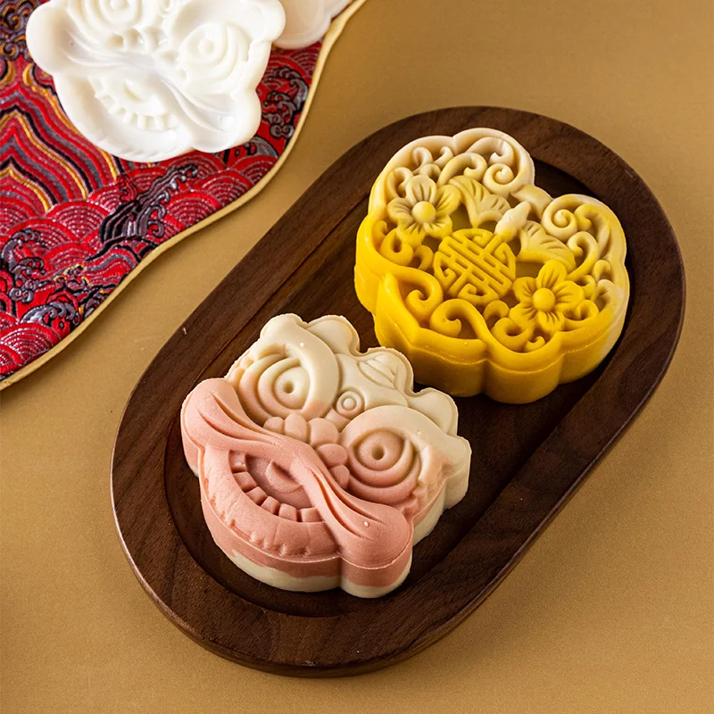 3D Mooncake Mold 50g/75g National Tide Style Lion Patterns Molds Press Cookie Mould for Mid-Autumnfond fondant molds | Дом и сад
